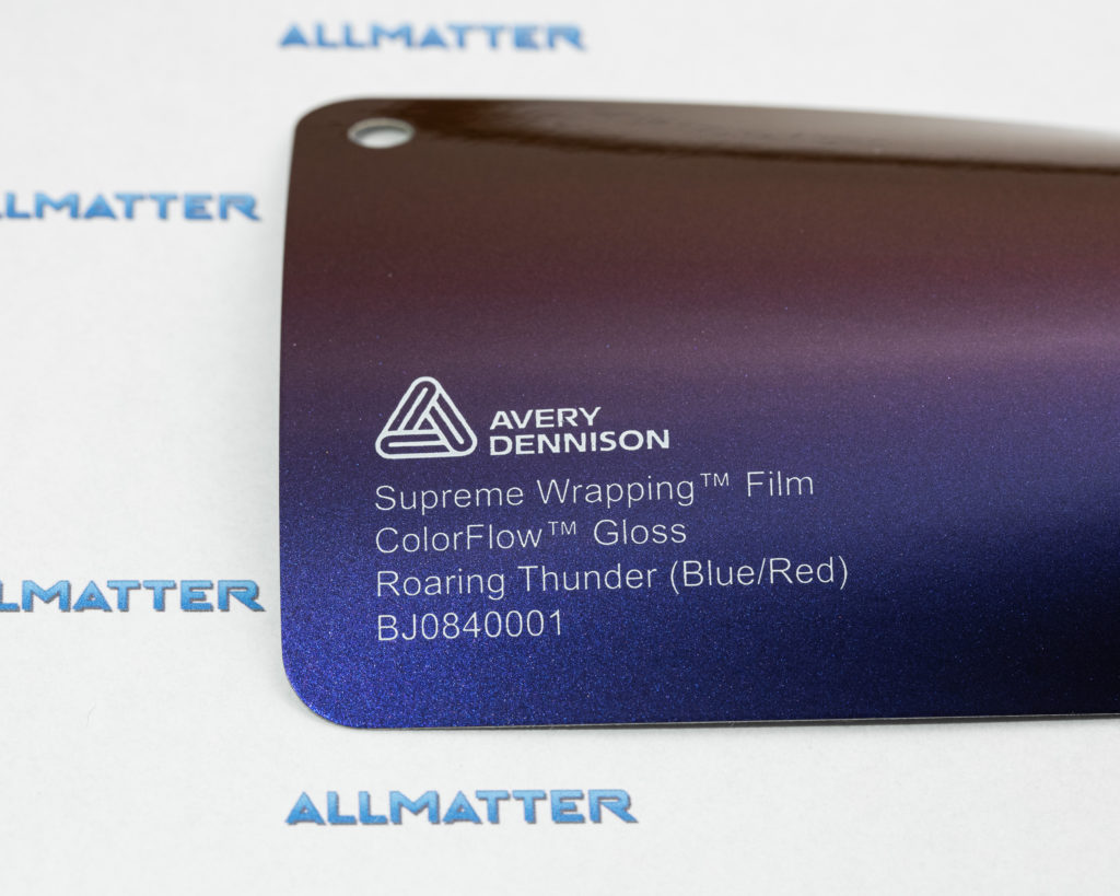 Próbka folii Avery Dennison ColorFlow Gloss w kolorze Roaring Thunder