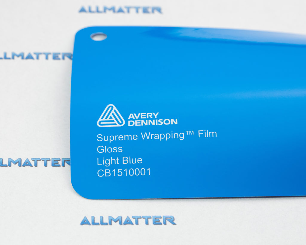 Próbka folii samoprzylepnej Avery Gloss Light Blue CB1510001