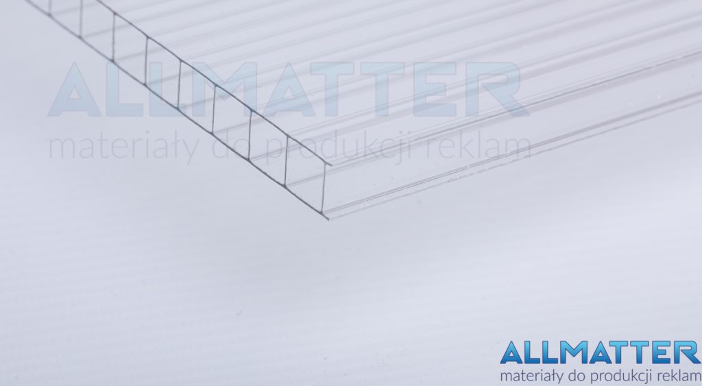 Poliwęglan komorowy bezbarwny o grubości 10 mm i długości 3 m
