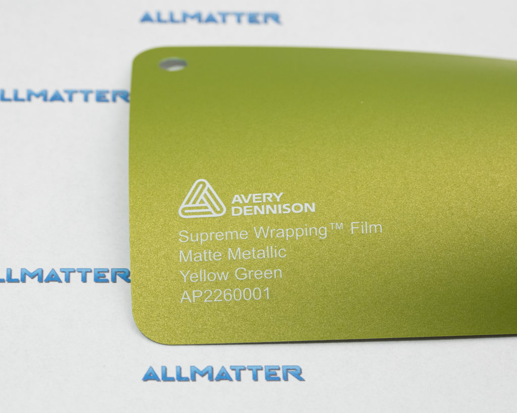 Matowa folia w kolorze żółto-zielonym od Avery Dennison
