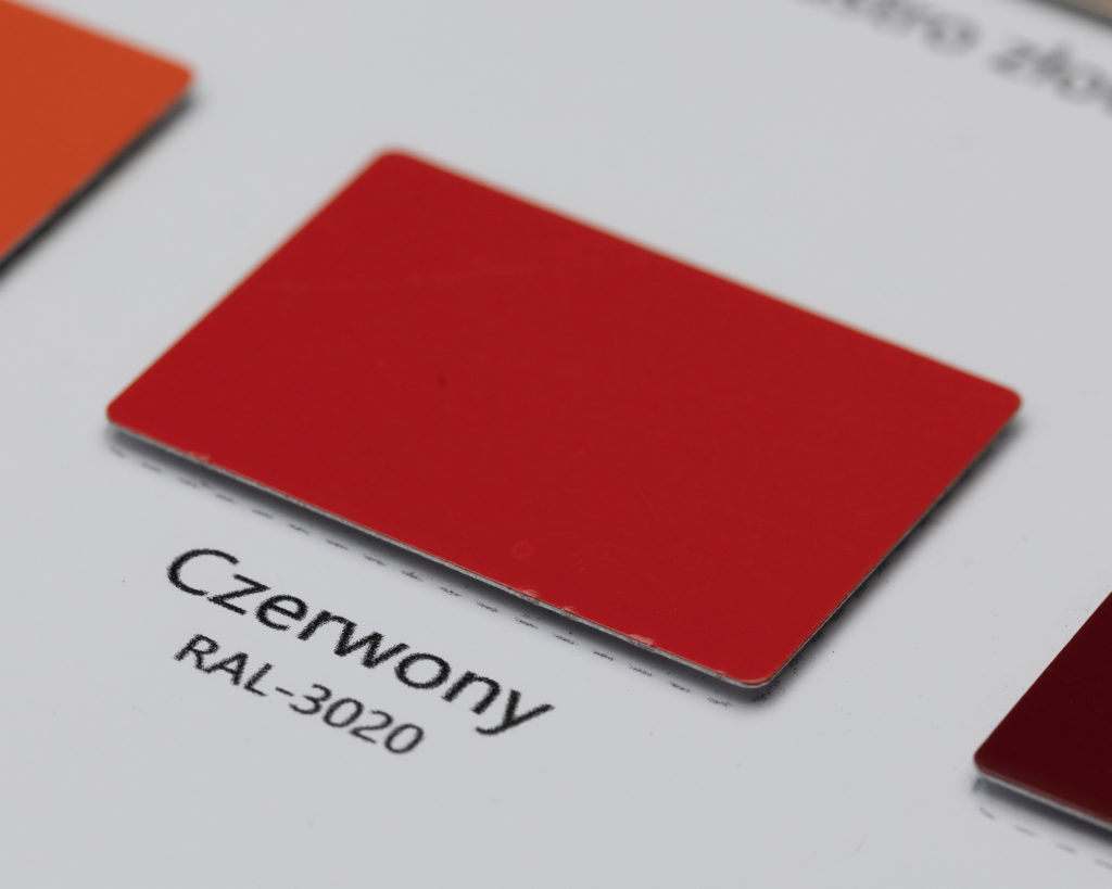 Płyta kompozytowa typu DIBOND czerwony RAL 3020 1 5x3 05 0 3mm